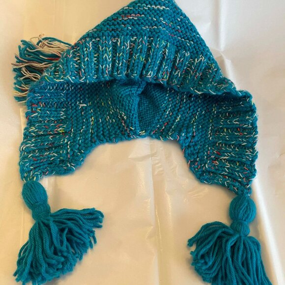 VivVoveo 100% ALPACA wool hat. OOAK and NWT. Handknit in Canada. UnisexTurquoise - Picture 8 of 8
